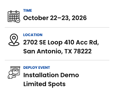 Deploy Concrete Tank Installation at San Antonio October 22nd Deploy Concrete Tank Installation at San Antonio October 22nd