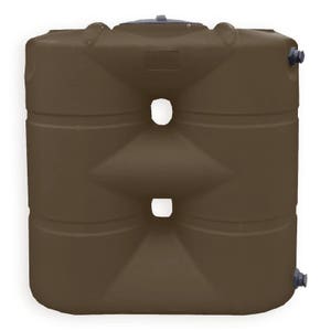 Buy 265 Gallon Plastic Vertical Rainwater Harvesting Tank with Slimline Design in Brown by Bushman of Brown color for only $1,186.99