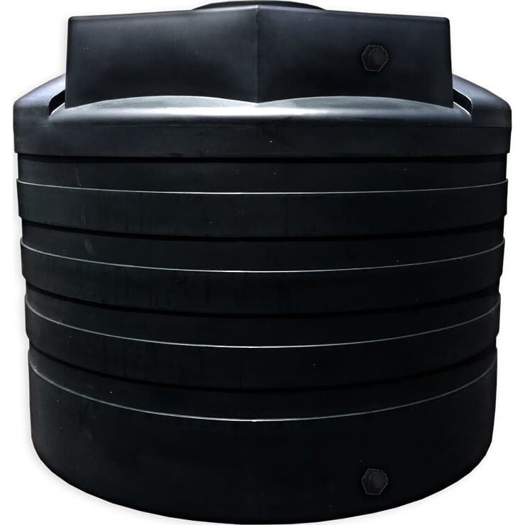 3100 Gallon Vertical Water Storage Tank in Black