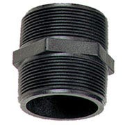 Banjo NIP200-SH Polypropylene Short Nipple – Schedule 80, 2 NPT, Black Barbed Hose Fitting 9 thumbnail image