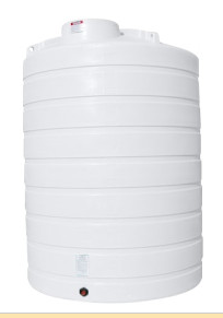 3000 Gallon Plastic Vertical Water Storage Tank in White