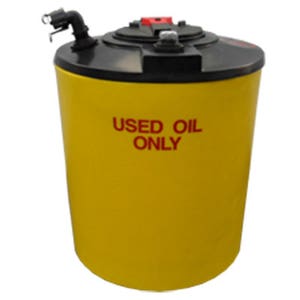 Buy 200 Gallon Plastic Vertical Double Wall Waste Oil Tank with Oil Level Gauge in Yellow by Chemtainer of Yellow color for only $2,799.99