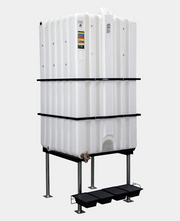 Buy 310 Gallon Plastic Stackable Tote Tank Double Ring Gravity Feed System with One 310 Gallon Tank by Rhino Tuff Tanks for only $1,830.59
