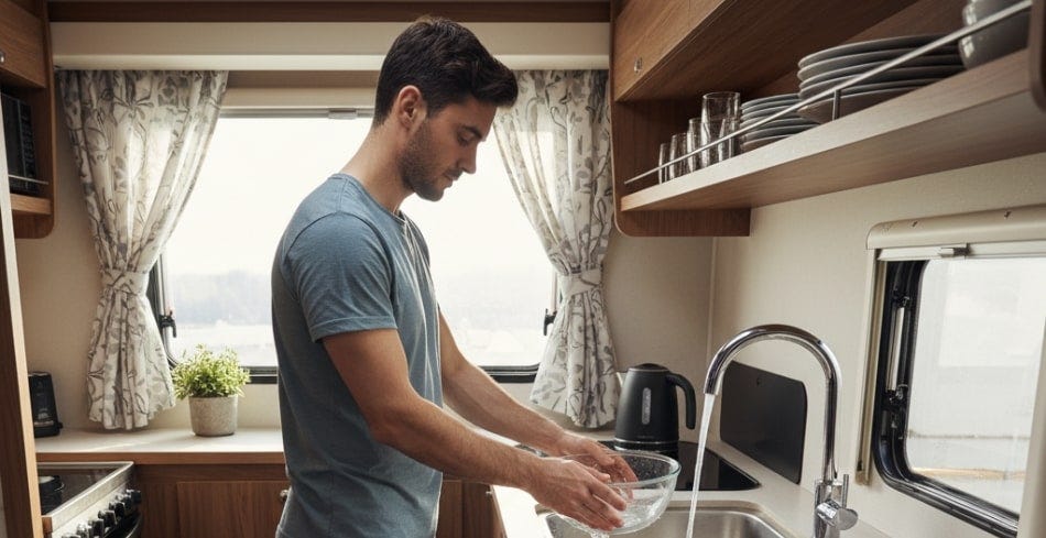 RV tanks for fresh water, grey water, and black water. RV tanks for fresh water, grey water, and black water.