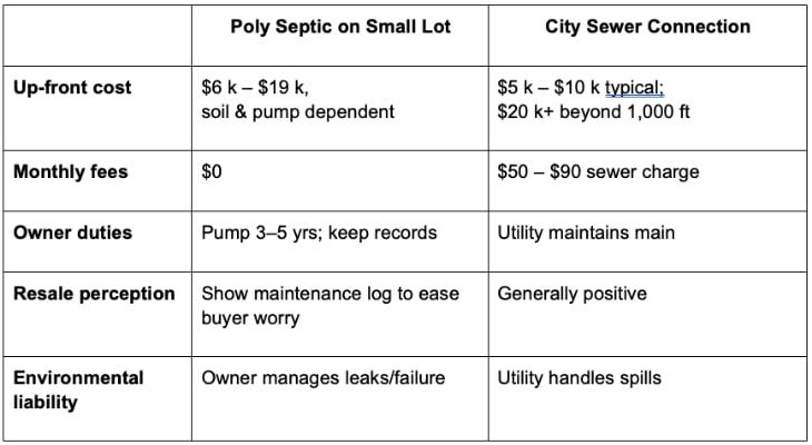 Pros & Cons: Septic vs. City Sewer in Towns Pros & Cons: Septic vs. City Sewer in Towns