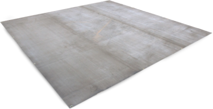 Flat gray Instaslab foundation mat shown on a transparent background for temporary tank or equipment support. Flat gray Instaslab foundation mat shown on a transparent background for temporary tank or equipment support.